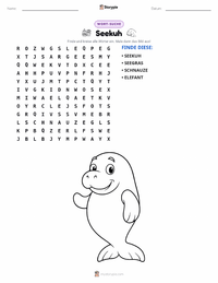 Dugong druckbare Arbeitsblatt Vorschau
