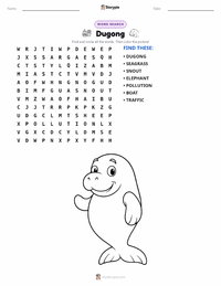 Dugong printable worksheet preview