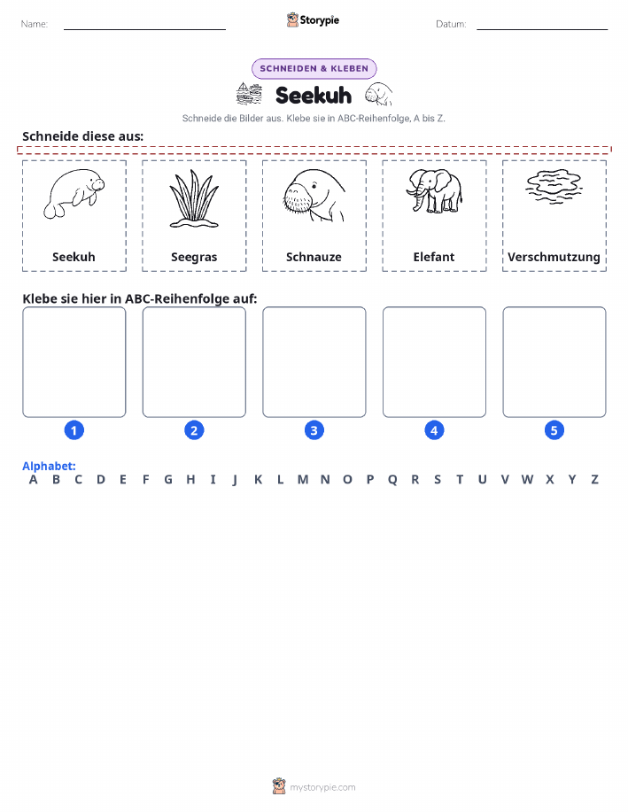 Schneiden & Einfügen Alphabet