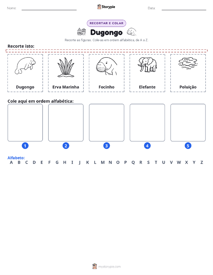 Recortar & Colar Alfabeto