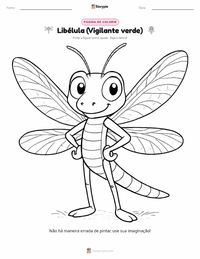Página de colorir Libélula (Anax junius) para crianças