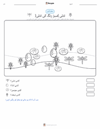 ڈریگن فلائی (گرین ڈارنر) پرنٹ کرنے کے قابل ورکشیٹ کا پیش نظارہ