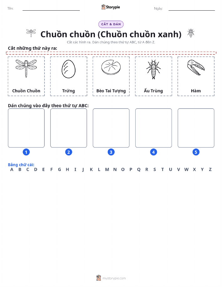 Cắt & Dán Chữ Cái