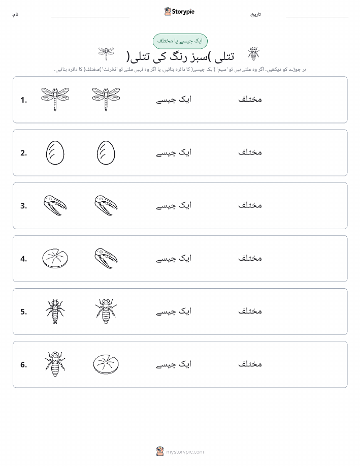 ایک جیسا یا مختلف