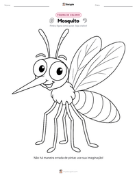 Prévia da folha de atividades imprimível Mosquito