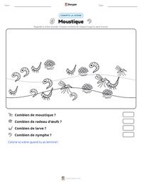 Aperçu de la feuille de travail imprimable Moustique