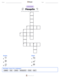 Mosquito printable worksheet preview