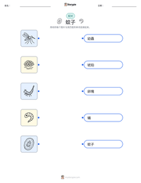 蚊子 可打印工作表预览