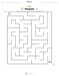Mosquito printable worksheet preview