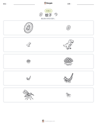 蚊子 可打印工作表预览