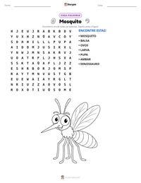 Prévia da folha de atividades imprimível Mosquito