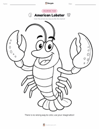 American Lobster coloring page for kids