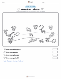 American Lobster printable worksheet preview