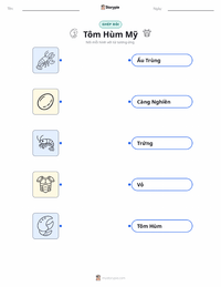 Tài liệu in sẵn Tôm hùm Mỹ cho trẻ em