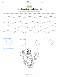 American Lobster printable worksheet preview