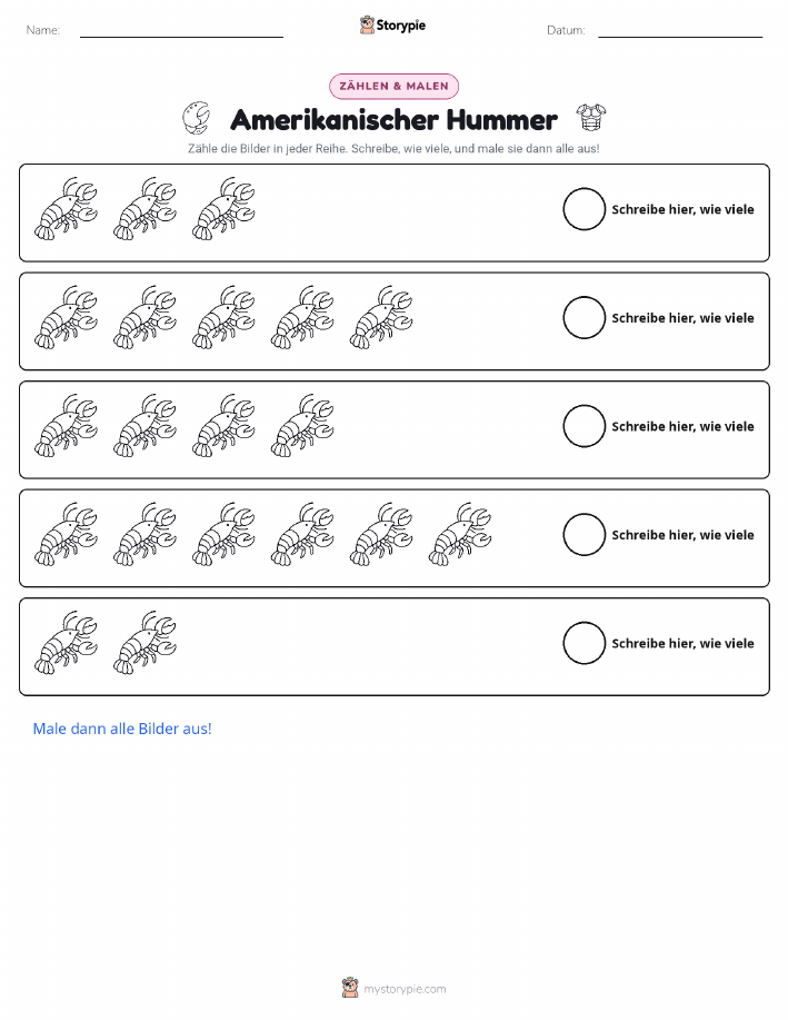 Zählen & Ausmalen