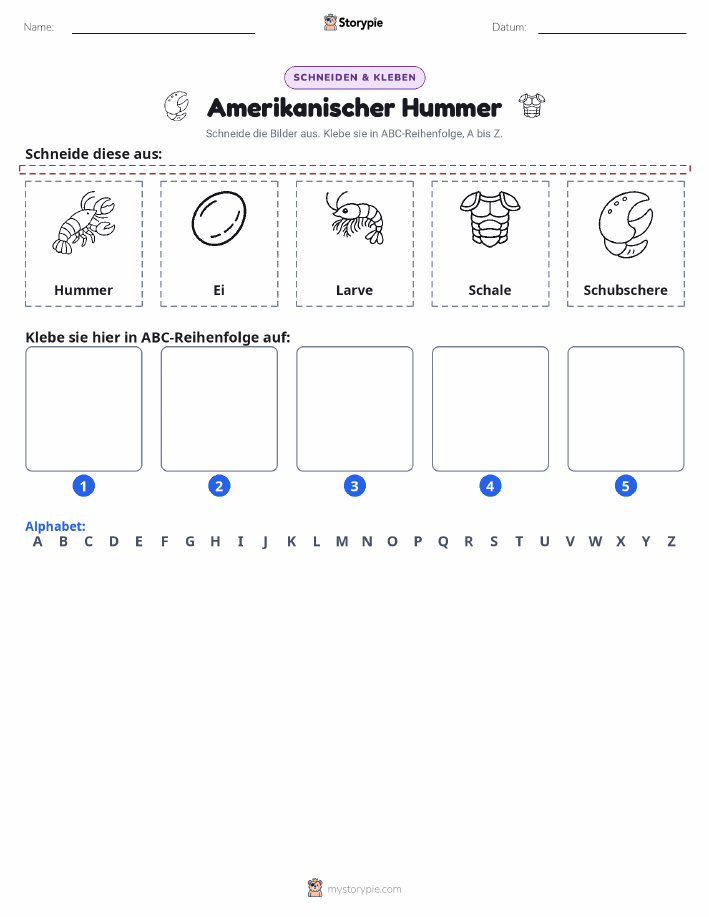 Schneiden & Einfügen Alphabet