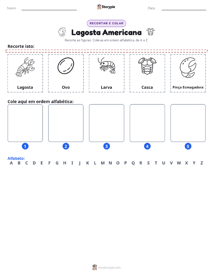 Recortar & Colar Alfabeto
