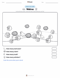 Walrus printable worksheet preview