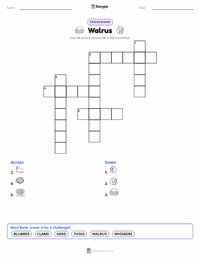 Walrus printable worksheet preview