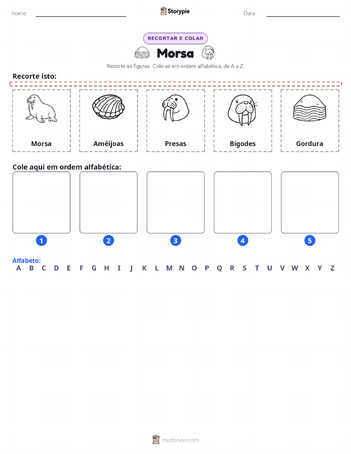 Recortar & Colar Alfabeto
