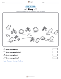 Frog printable worksheet preview