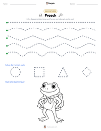 Frosch druckbare Arbeitsblatt Vorschau