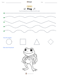 Frog printable worksheet preview