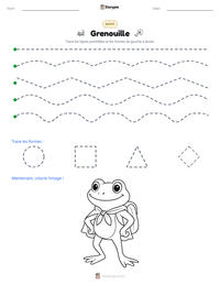 Aperçu de la feuille de travail imprimable Grenouille