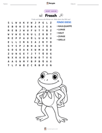 Frosch druckbare Arbeitsblatt Vorschau