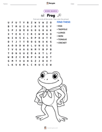 Frog printable worksheet preview