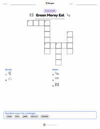 Green Moray Eel printable worksheet preview