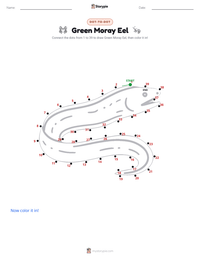 Green Moray Eel printable worksheet preview