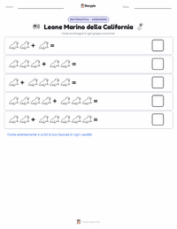 Anteprima della scheda stampabile di Leone Marino della California