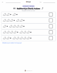 Kaliforniya Deniz Aslanı yazdırılabilir çalışma sayfası önizlemesi