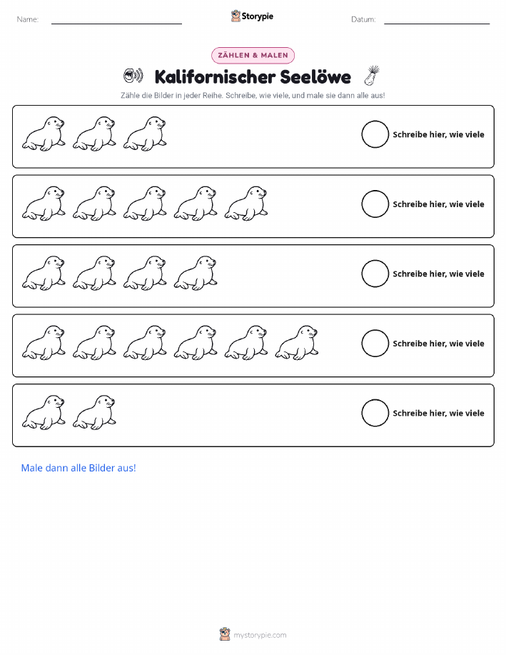 Zählen & Ausmalen