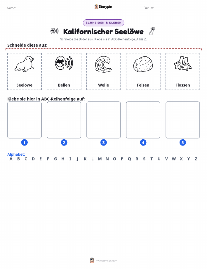 Schneiden & Einfügen Alphabet