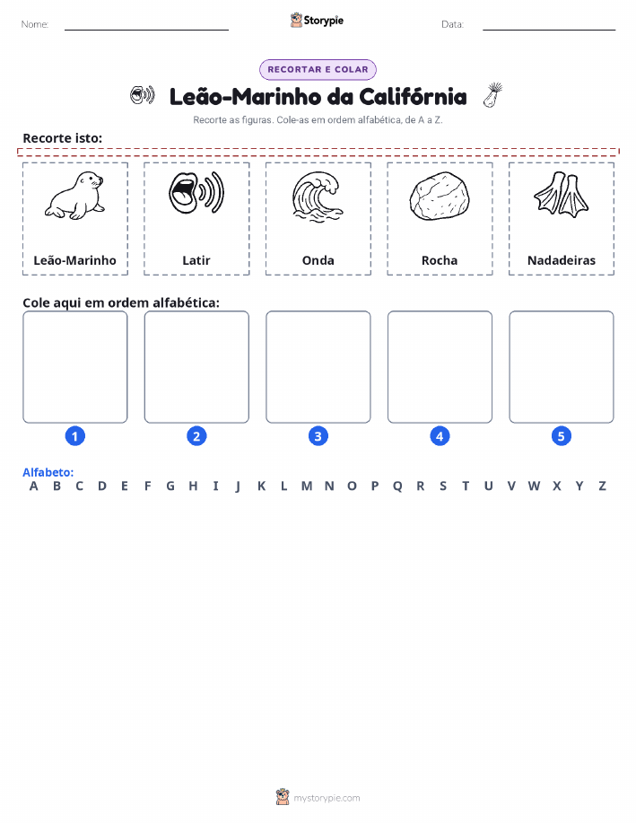 Recortar & Colar Alfabeto