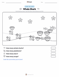 Whale Shark printable worksheet preview