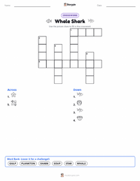 Whale Shark printable worksheet preview