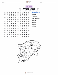 Whale Shark printable worksheet preview