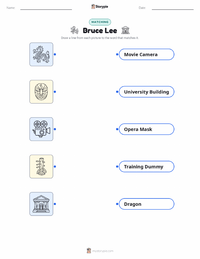 Bruce Lee printable worksheet preview