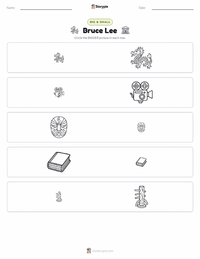 Bruce Lee printable worksheet preview