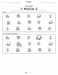 Bruce Lee printable worksheet preview