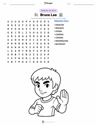 Aperçu de la feuille de travail imprimable Bruce Lee