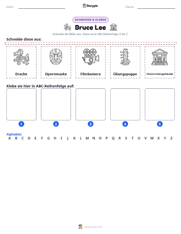 Schneiden & Einfügen Alphabet