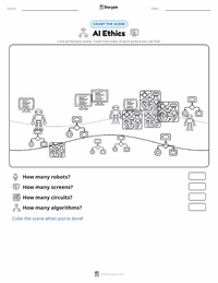 AI Ethics printable worksheet preview