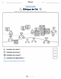 Aperçu de la feuille de travail imprimable Éthique de l'IA