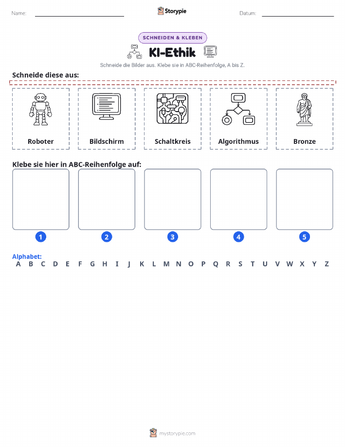 Schneiden & Einfügen Alphabet