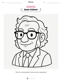 Isaac Asimov printable worksheet preview
